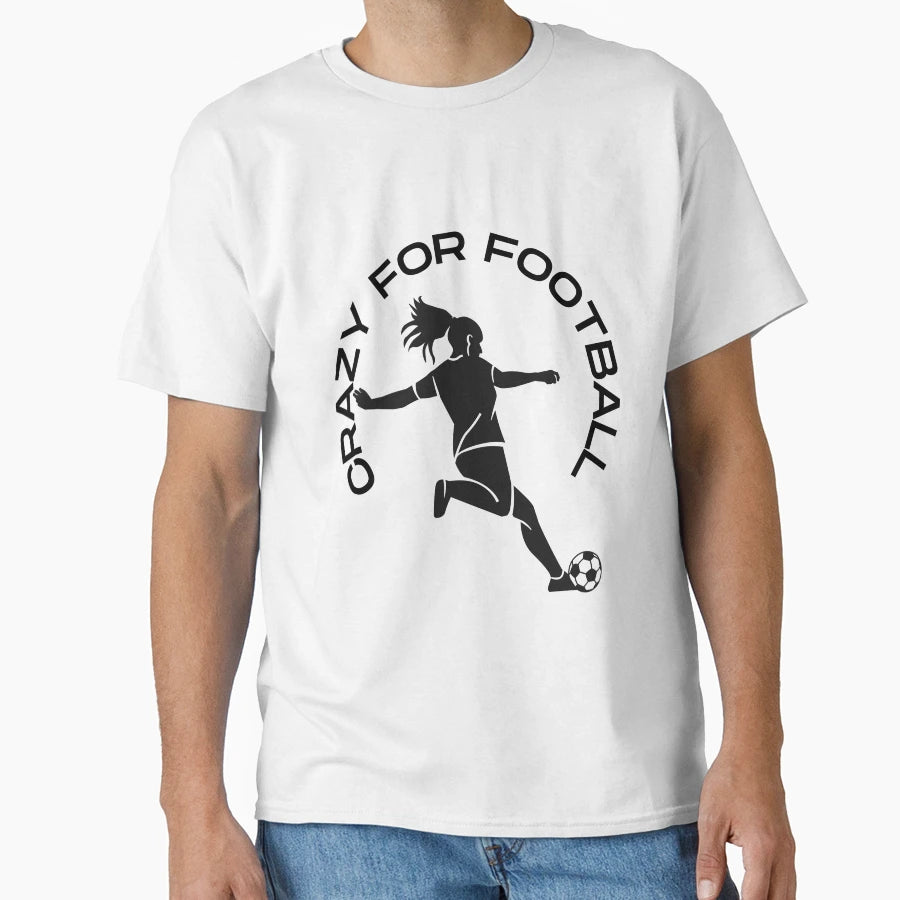Crazy Football T-Shirt - Minimalist Print for Adults - T-Shirt, Sweatshirt, Hoodie