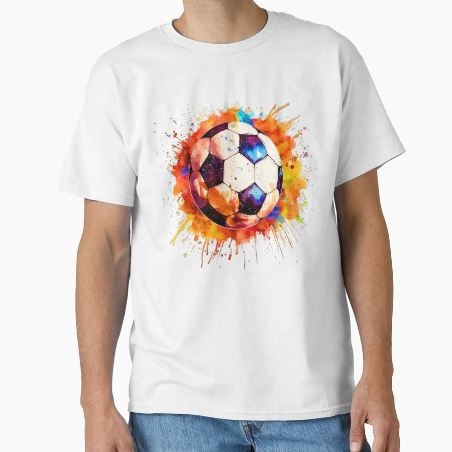 Football Watercolor T-Shirt - Custom Art Print Men Women - T-Shirt, Sweatshirt, Hoodie