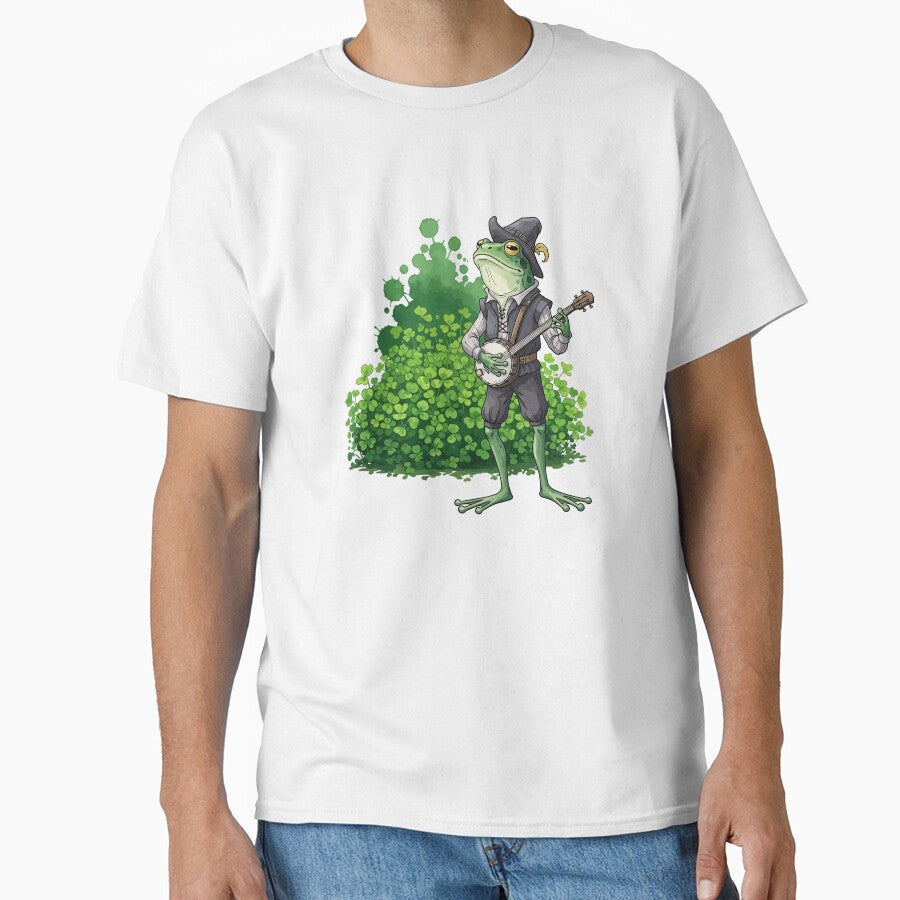 The Folksy Banjo Toad by StudioJohan - Adult & Kids T-Shirts, Sweatshirts & Hoodies apparel design preview 1