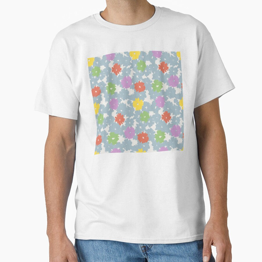 Cali Boho Scattered Floral Pattern by BossyCatHome - Adult & Kids T-Shirts, Sweatshirts & Hoodies apparel design preview 1