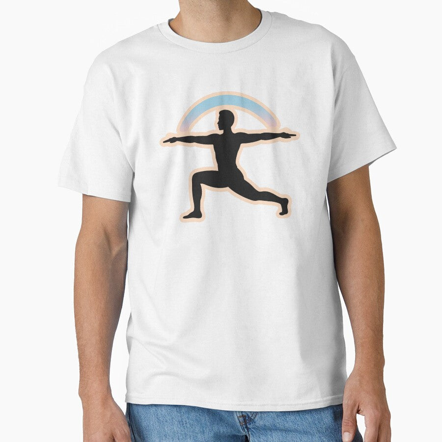 Soft Strength Yoga Warrior II Minimal Art by - Adult & Kids T-Shirts, Sweatshirts & Hoodies apparel design preview 1