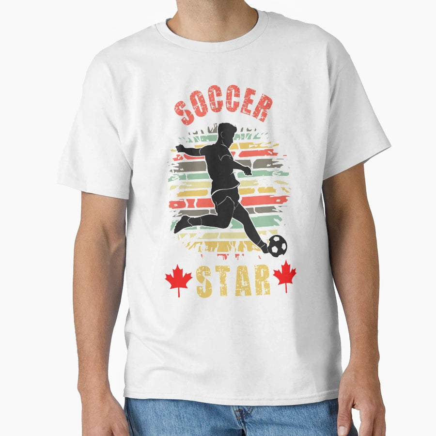 Canada Soccer Star Soccer Superstar T-Shirt - Graphic Print Unisex - T-Shirt, Sweatshirt, Hoodie