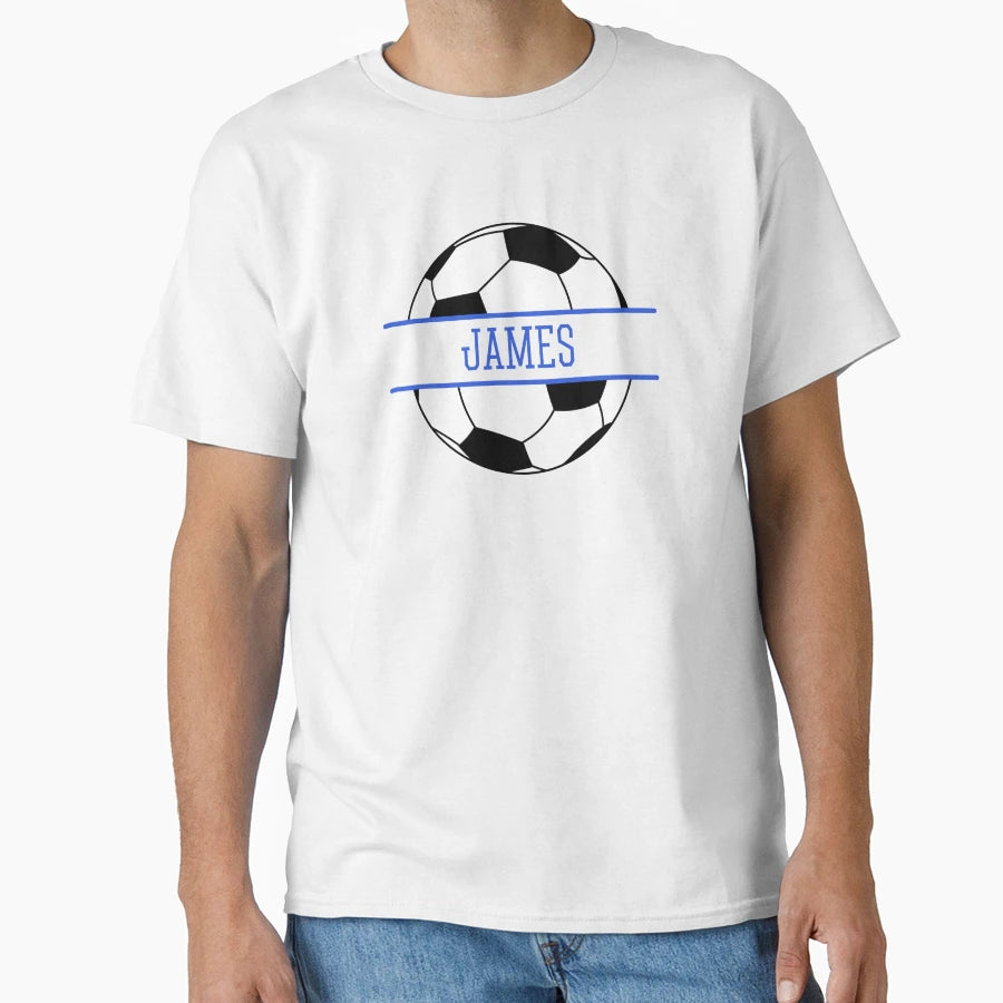 James Name Personalized Soccer Ball T-Shirt - Graphic Print Men Women - T-Shirt, Sweatshirt, Hoodie