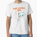 Funny She Loves Miami D Pro Football T-Shirt - Custom Art Print for Adults - T-Shirt, Sweatshirt, Hoodie