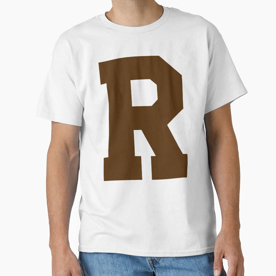 Alphabet Brown R Sports Letter R T-Shirt - Aesthetic Graphic Unisex - T-Shirt, Sweatshirt, Hoodie