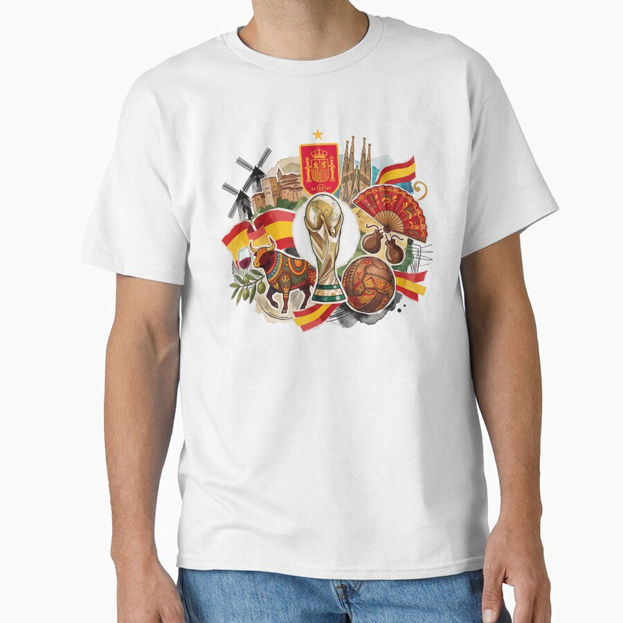 Spain World Cup 2026 La Roja Football Design by - Adult & Kids T-Shirts, Sweatshirts & Hoodies apparel design preview 1