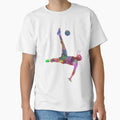 Soccer Football Player Flying Kicking T-Shirt - Unique Graphic for Adults - T-Shirt, Sweatshirt, Hoodie