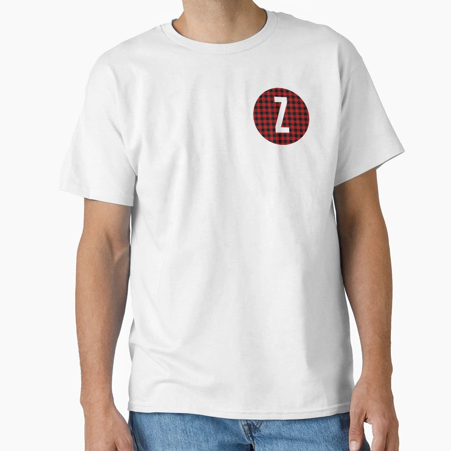 Monogram Letter Z Flannel T-Shirt - Streetwear Style Men Women - T-Shirt, Sweatshirt, Hoodie