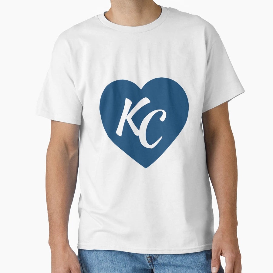 Royal Blue Kc Heart I Love Kansas City T-Shirt - Streetwear Style Unisex - T-Shirt, Sweatshirt, Hoodie