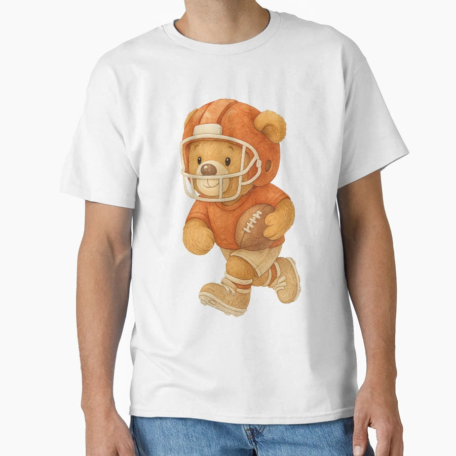 Football Bear Sports Art T-Shirt - Aesthetic Graphic for Adults - T-Shirt, Sweatshirt, Hoodie