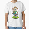 Monkey Soccer Player Soccer T-Shirt - Trendy Graphic for Adults - T-Shirt, Sweatshirt, Hoodie