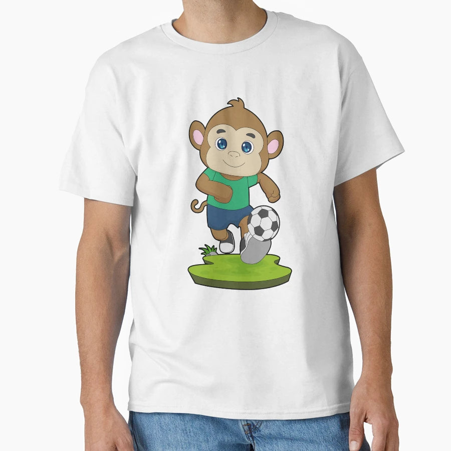 Monkey Soccer Player Soccer T-Shirt - Trendy Graphic for Adults - T-Shirt, Sweatshirt, Hoodie