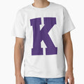 Alphabet Purple K Sports Letter K T-Shirt - Aesthetic Graphic Men Women - T-Shirt, Sweatshirt, Hoodie