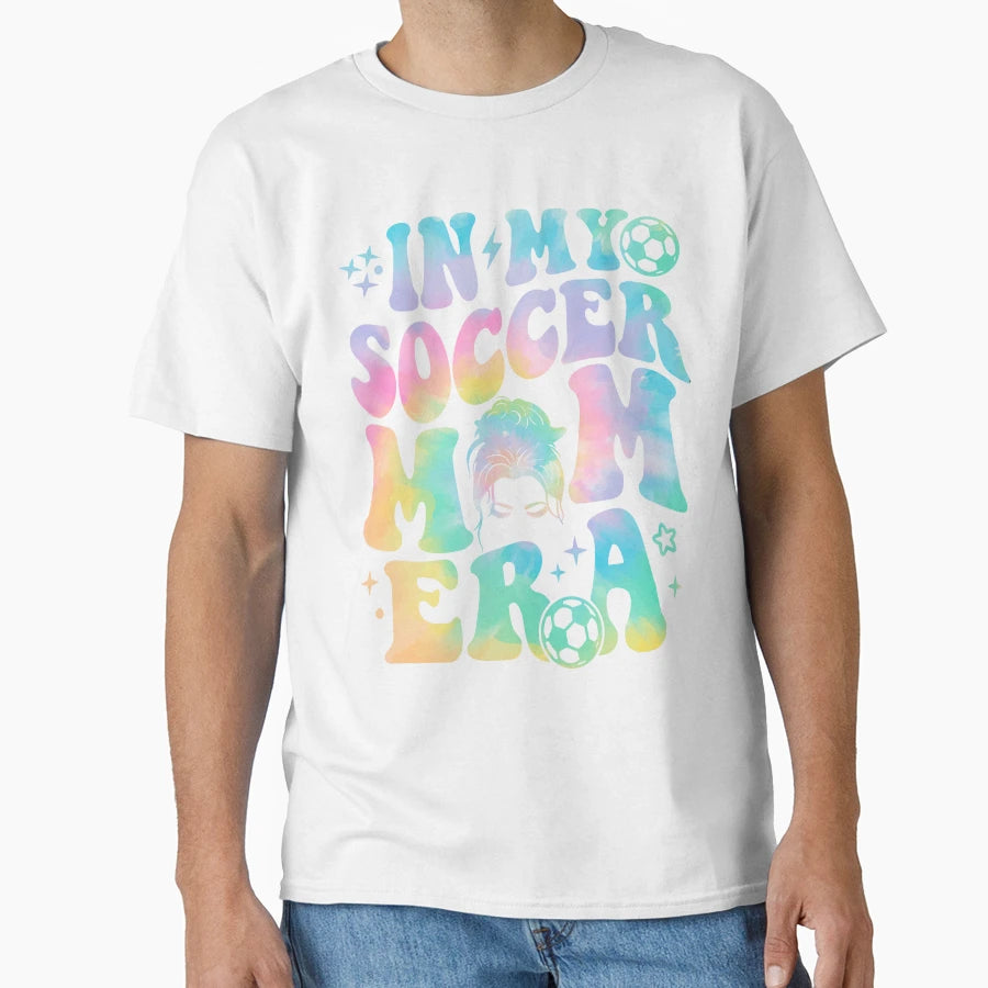 Funny My Soccer Mom Era Messy Bun T-Shirt - Minimalist Print for Adults - T-Shirt, Sweatshirt, Hoodie