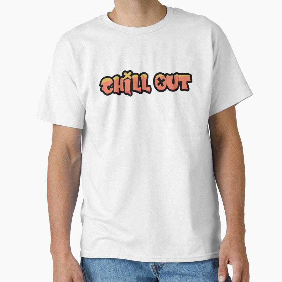 Vibrant Vibes: 'Chill Out' Typography Artwork by - Adult & Kids T-Shirts, Sweatshirts & Hoodies apparel design preview 1