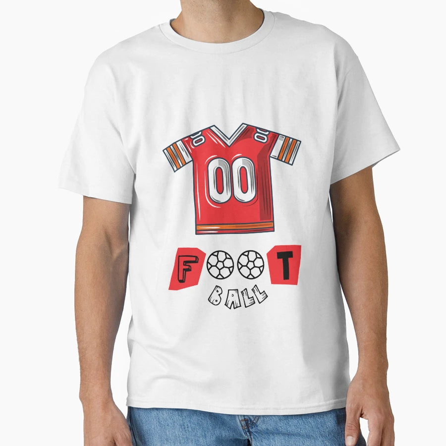 Red Football T-Shirt - Streetwear Style for Adults - T-Shirt, Sweatshirt, Hoodie