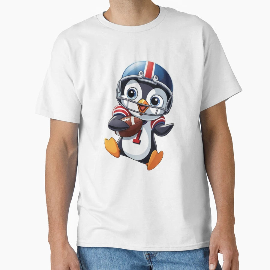 Penguin Playing American Football T-Shirt - Novelty Apparel Unisex - T-Shirt, Sweatshirt, Hoodie