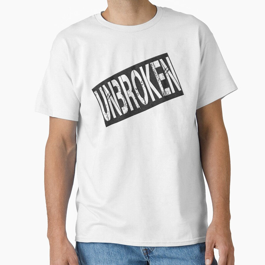 UNBROKEN Distressed Concrete Typography Dark - Adult & Kids T-Shirts, Sweatshirts & Hoodies apparel design preview 1