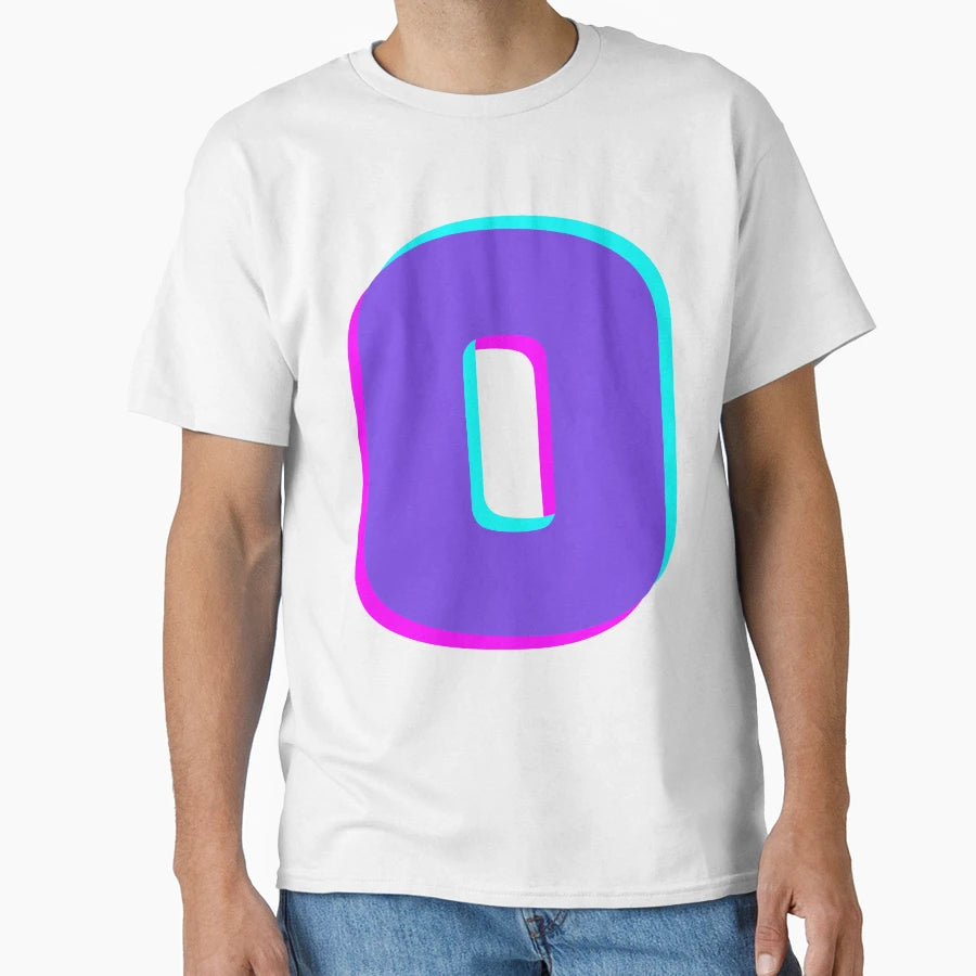 Alphabet O Purple O Three T-Shirt - Aesthetic Graphic for Adults - T-Shirt, Sweatshirt, Hoodie