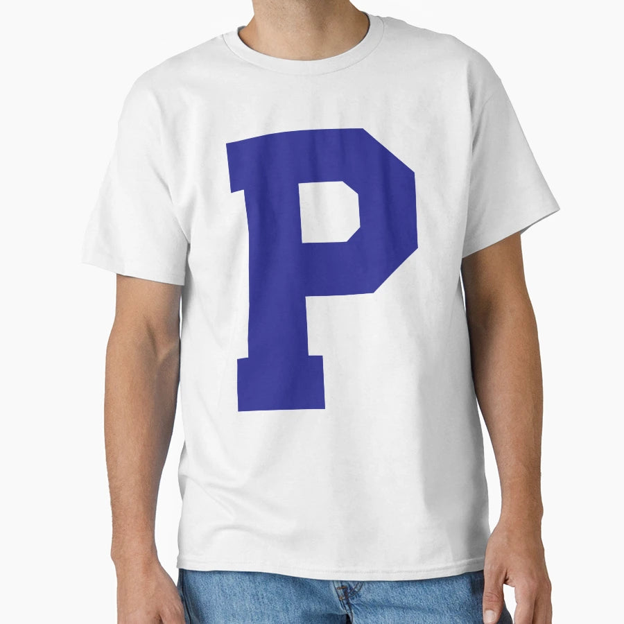 Alphabet Blue P Sports Letter P T-Shirt - Streetwear Style for Adults - T-Shirt, Sweatshirt, Hoodie