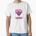 Football Heart T-Shirt - Casual Everyday Wear for Adults - T-Shirt, Sweatshirt, Hoodie