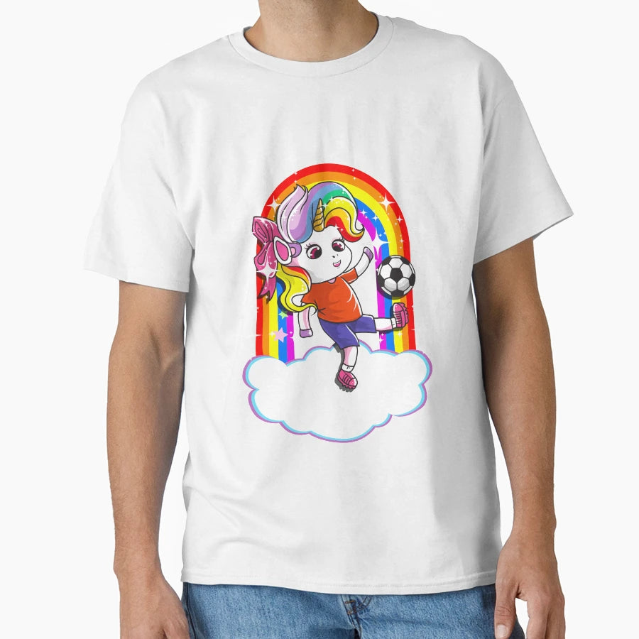 Unicorn Soccer Player Coach T-Shirt - Minimalist Print Men Women - T-Shirt, Sweatshirt, Hoodie