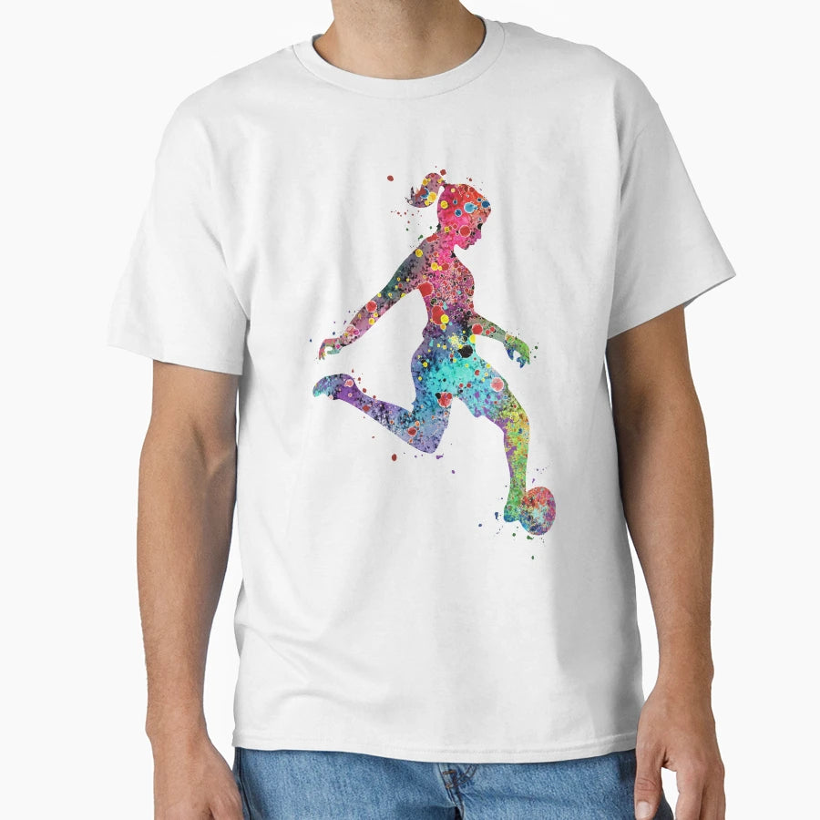 Soccer Watercolor Painting Art Gifts T-Shirt - Streetwear Style Men Women - T-Shirt, Sweatshirt, Hoodie