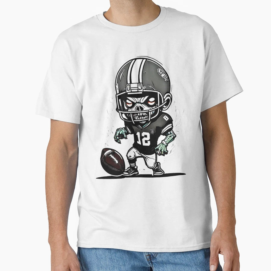 Zom B Touchdown Zombie American Football T-Shirt - Trendy Graphic Unisex - T-Shirt, Sweatshirt, Hoodie