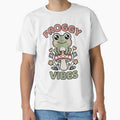 Froggy Vibes Cute Frog on Mushroom by kamisclothes - Adult & Kids T-Shirts, Sweatshirts & Hoodies apparel design preview 1