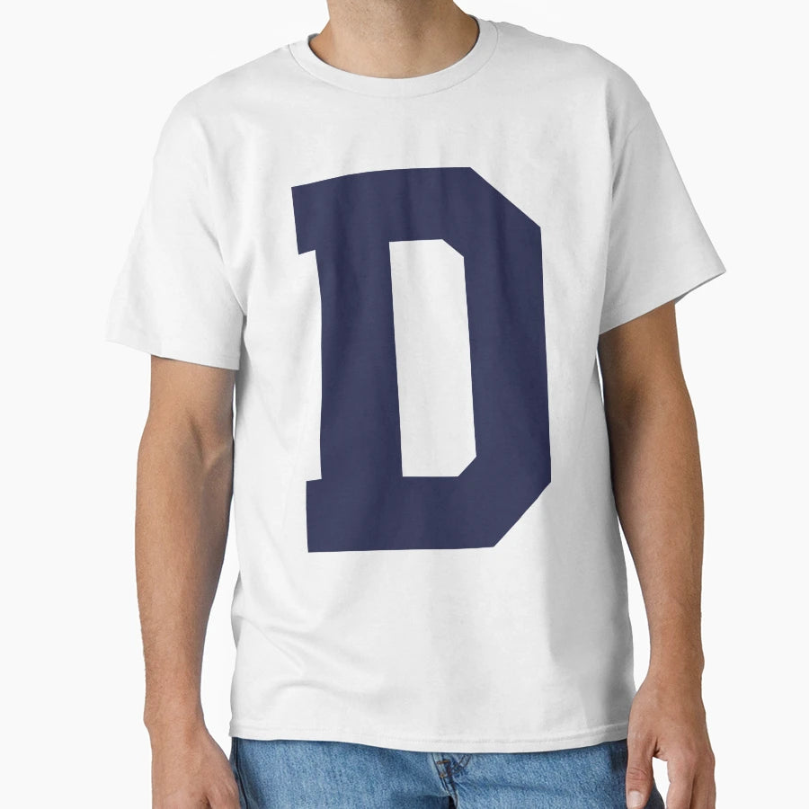 Alphabet Marine Blue D Sports Letter D T-Shirt - Unique Graphic Unisex - T-Shirt, Sweatshirt, Hoodie