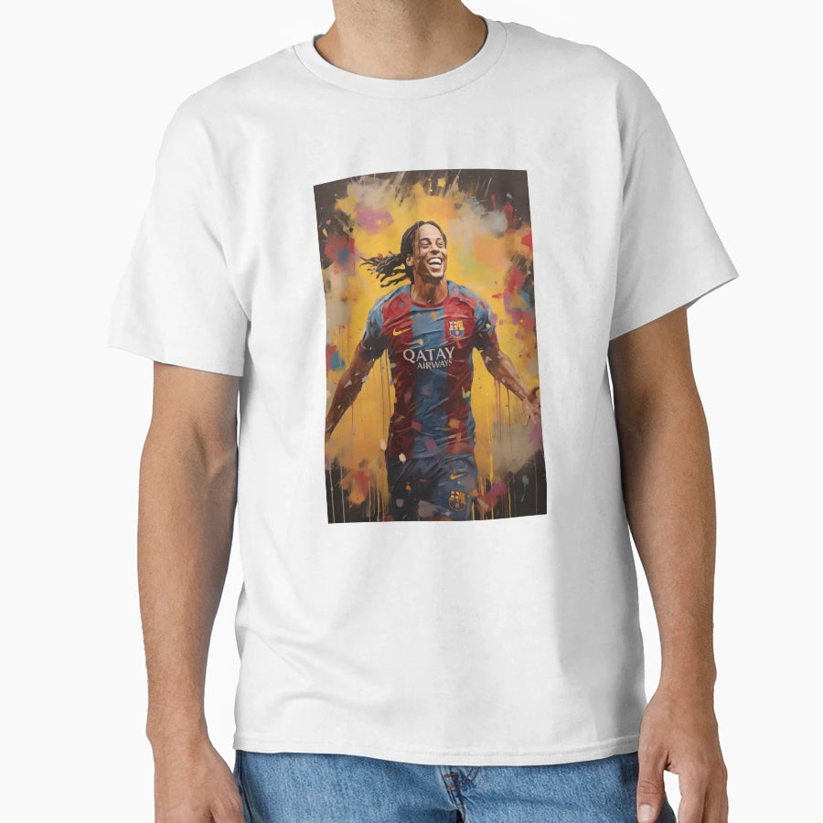 Ronaldinho Goal Celebration T-Shirt - Novelty Apparel for Adults - T-Shirt, Sweatshirt, Hoodie