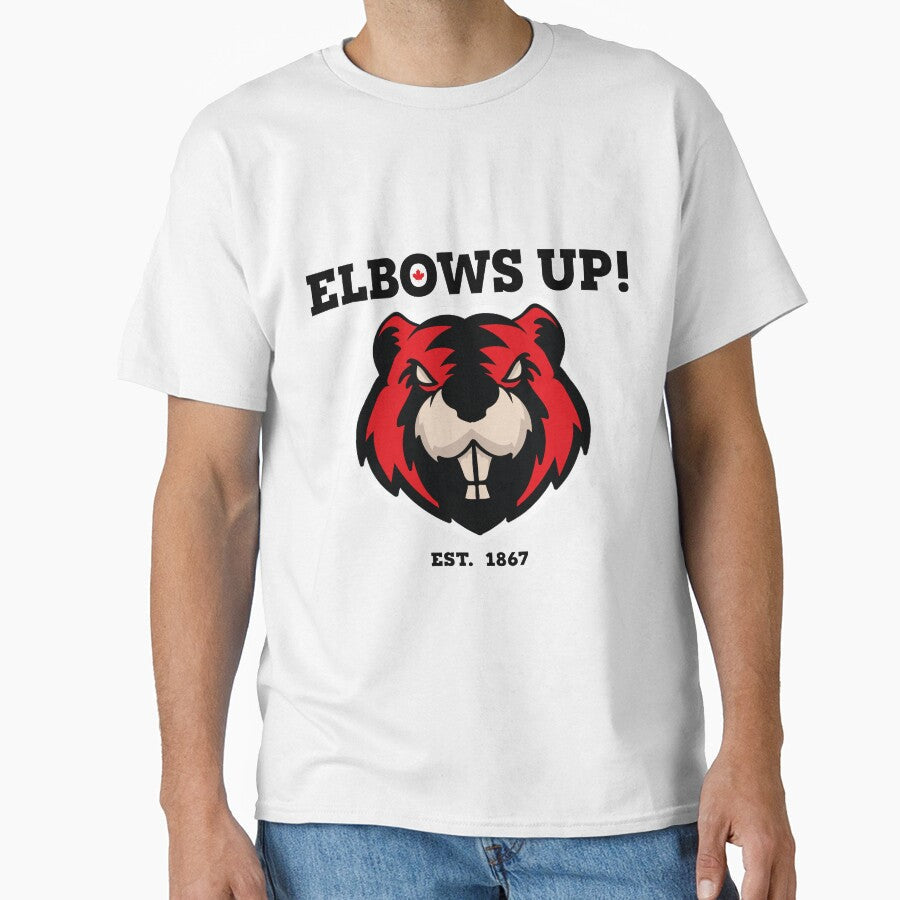 Elbows Up Canada by OpsDesing - Adult & Kids T-Shirts, Sweatshirts & Hoodies apparel design preview 1