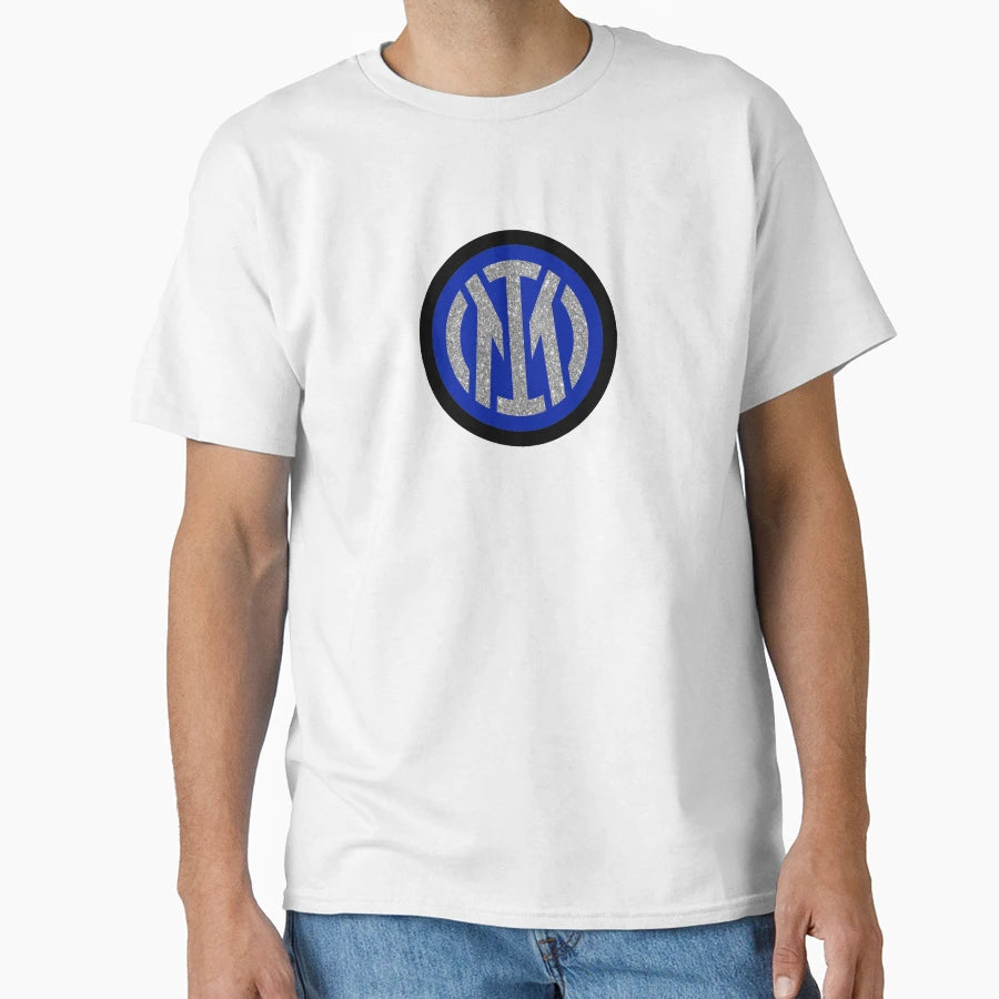 Inter Milan Glitter Logo T-Shirt - Aesthetic Graphic Unisex - T-Shirt, Sweatshirt, Hoodie