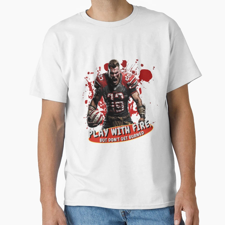 American Football Player Dynamic T-Shirt - Casual Everyday Wear for Adults - T-Shirt, Sweatshirt, Hoodie
