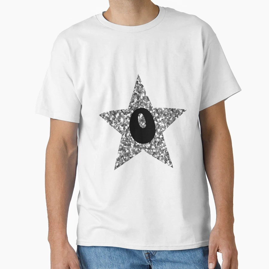 O Silver Star T-Shirt - Minimalist Print for Adults - T-Shirt, Sweatshirt, Hoodie