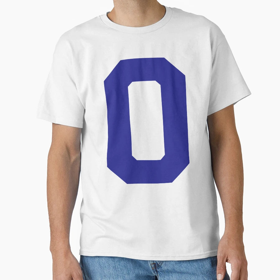 Number 0 Blue Zero Sports Number Zero T-Shirt - Minimalist Print for Adults - T-Shirt, Sweatshirt, Hoodie