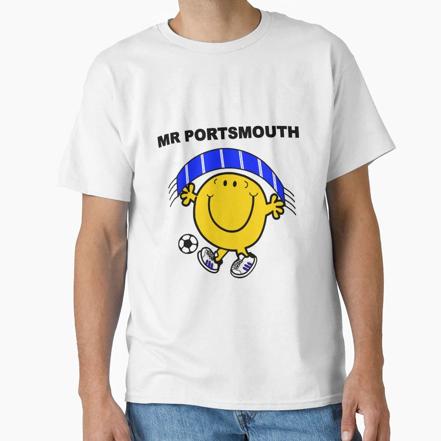 Mr Portsmouth Fc Mr Pompy Football T-Shirt - Minimalist Print for Adults - T-Shirt, Sweatshirt, Hoodie