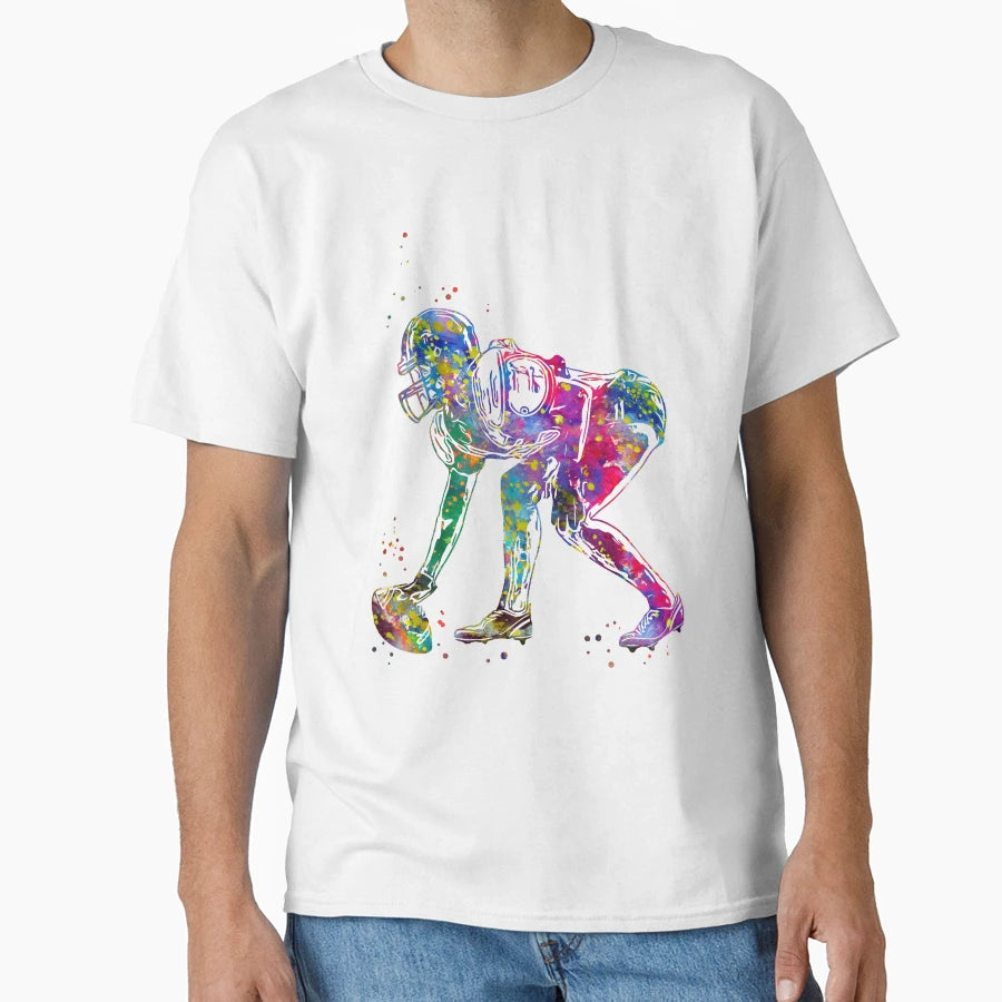 American Football Player T-Shirt - Aesthetic Graphic for Adults - T-Shirt, Sweatshirt, Hoodie