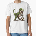Dinosaur Soccer T-Shirt - Casual Everyday Wear Unisex - T-Shirt, Sweatshirt, Hoodie