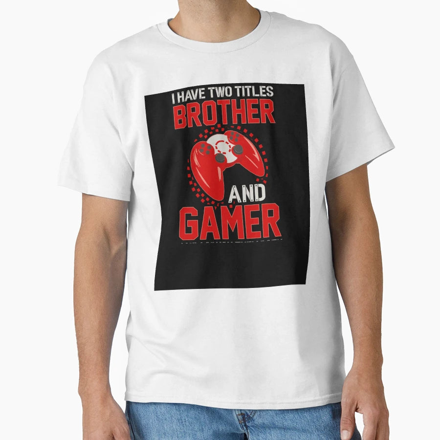 Brother And Gamer T-Shirt - Minimalist Print Men Women - T-Shirt, Sweatshirt, Hoodie