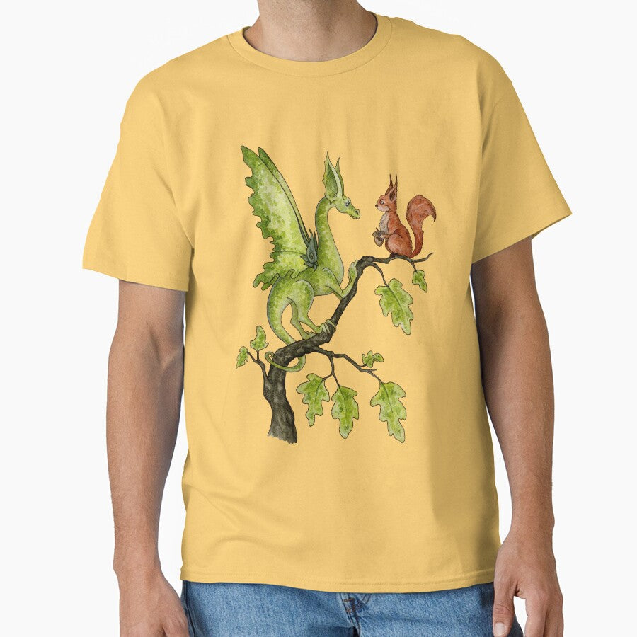 Oak Tree Encounter by AmyBrownArt - Adult & Kids T-Shirts, Sweatshirts & Hoodies apparel design preview 1