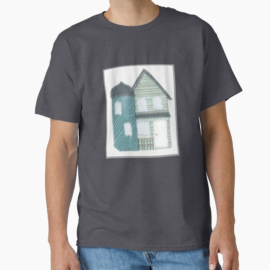 Green House Excerpt from 2 Houses #1- Digitally - Adult & Kids T-Shirts, Sweatshirts & Hoodies apparel design preview 1