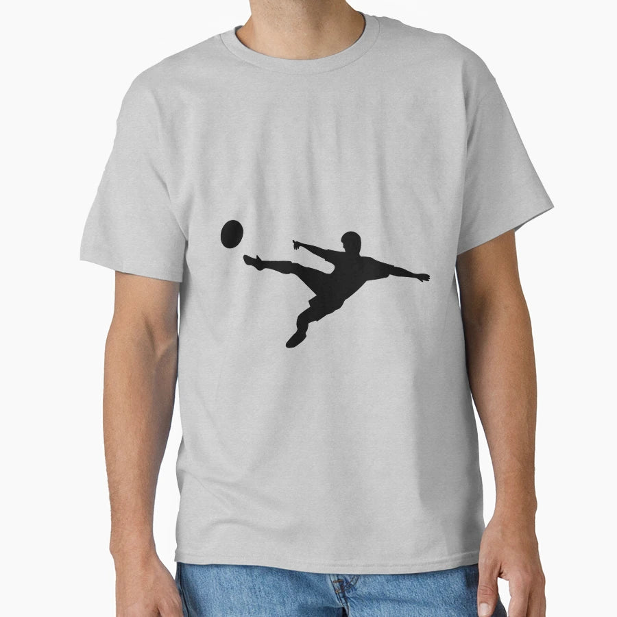 Soccer Horizontal Shot Silhouette T-Shirt - Fun Novelty Design for Adults - T-Shirt, Sweatshirt, Hoodie