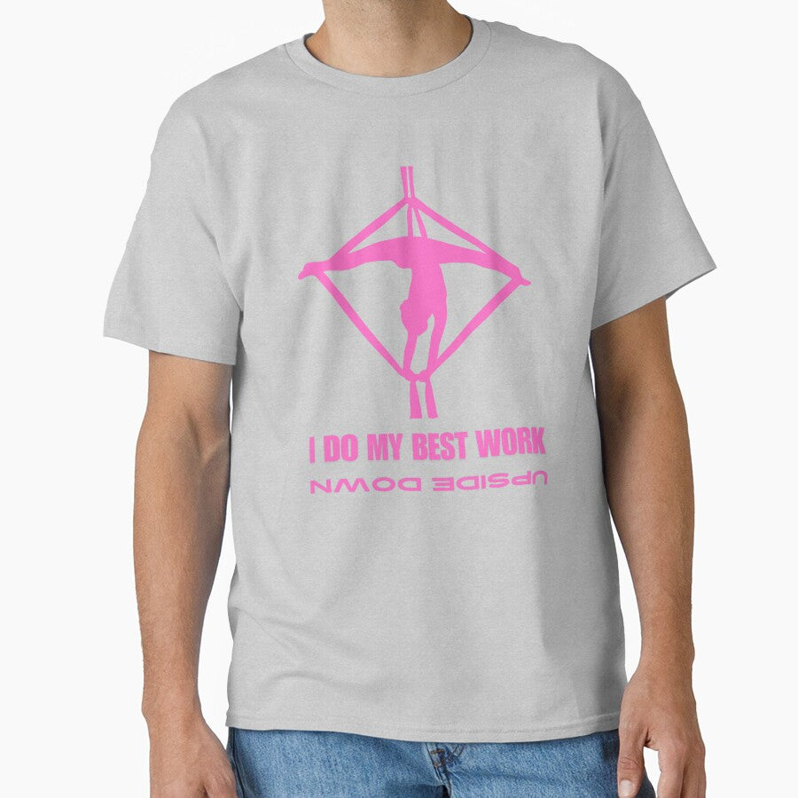 I do my best work upside down Air Yoga by - Adult & Kids T-Shirts, Sweatshirts & Hoodies apparel design preview 1