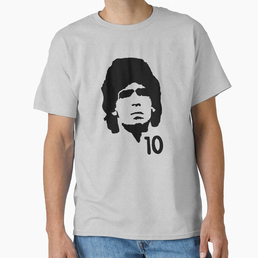 Diego 10 Stencil Tribute Legends T-Shirt - Aesthetic Graphic for Adults - T-Shirt, Sweatshirt, Hoodie