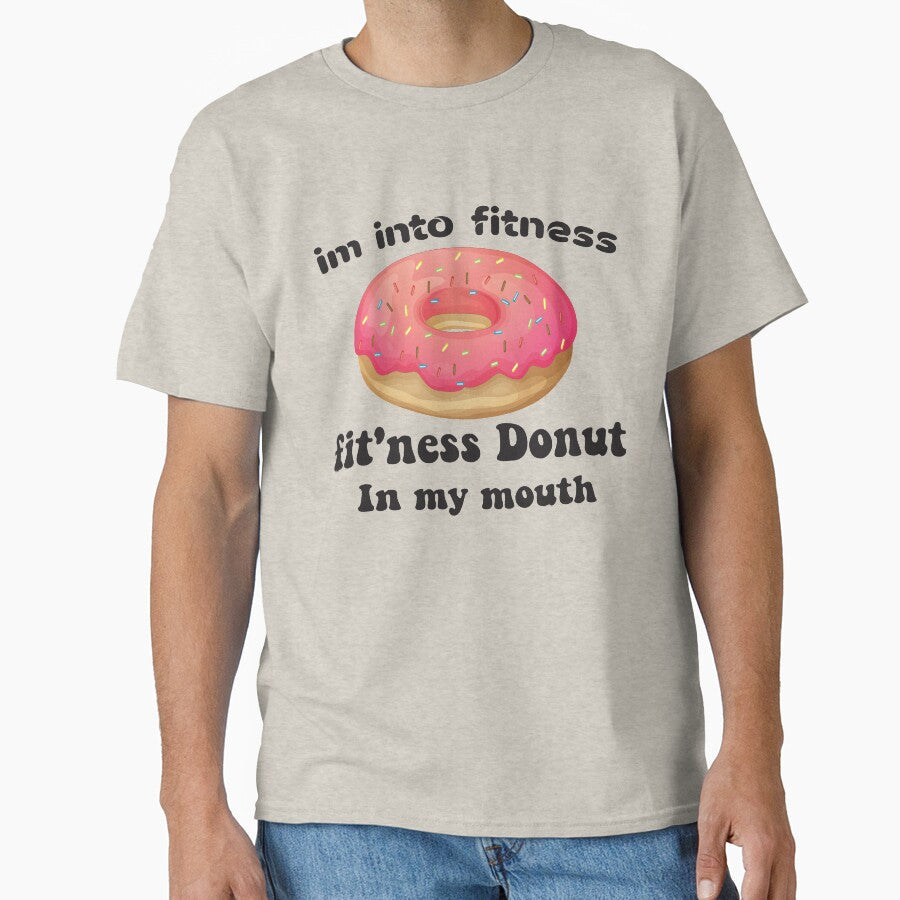 Im into fitness Donut in my mouth-Stickers Magnets- - Adult & Kids T-Shirts, Sweatshirts & Hoodies apparel design preview 1