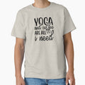 Yoga Quote and Coffee Are All I Need Motivational - Adult & Kids T-Shirts, Sweatshirts & Hoodies apparel design preview 1