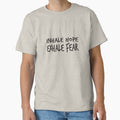 Yoga saying inhale hope exhale fear by LioPart - Adult & Kids T-Shirts, Sweatshirts & Hoodies apparel design preview 1