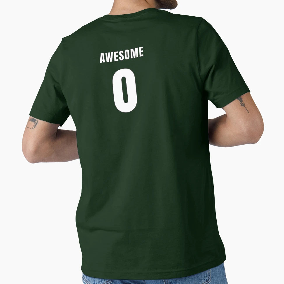 Awesome Number 0 Back T-Shirt - Novelty Apparel for Adults - T-Shirt, Sweatshirt, Hoodie