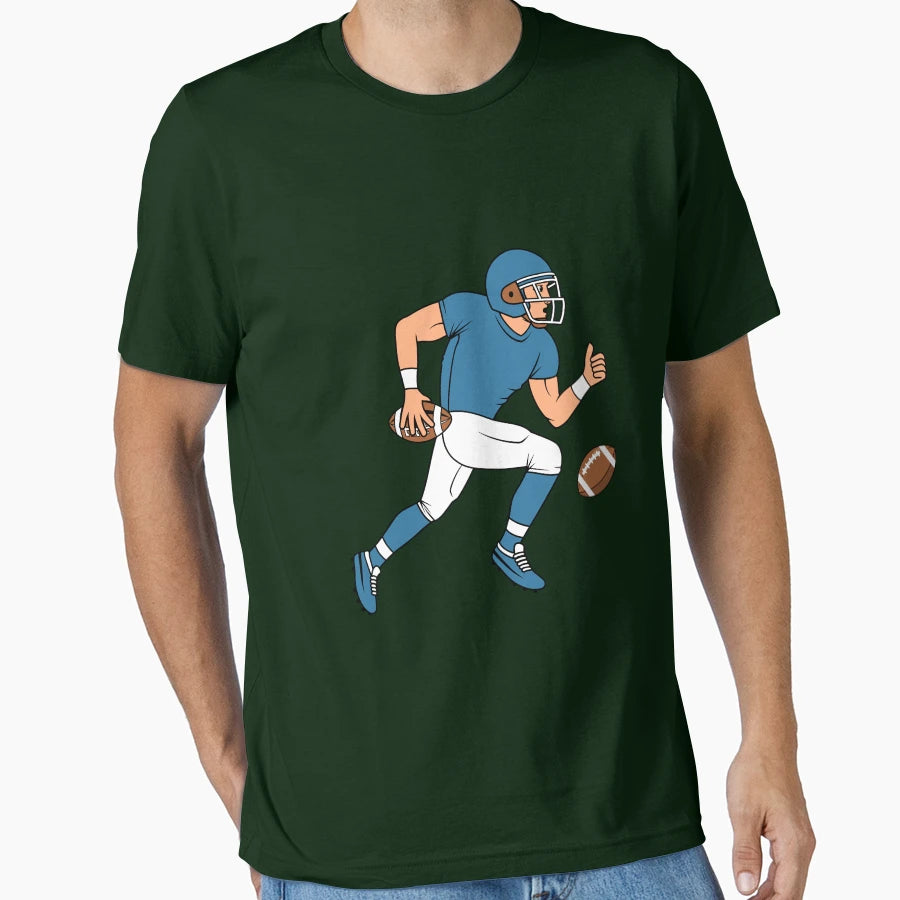 American Football Cartoon T-Shirt - Casual Everyday Wear Unisex - T-Shirt, Sweatshirt, Hoodie